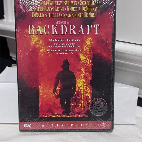 🔥  Vintage Backdraft DVD - Red Cover - Never Played - New in Wrapping - Picture 1 of 11